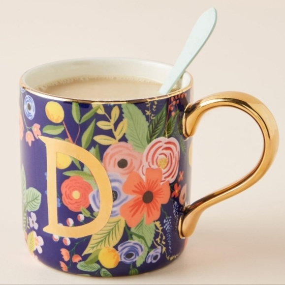 Anthropologie Other - Anthropologie Rifle Paper Co. Floral Garden Party Initial "D" Mug D
